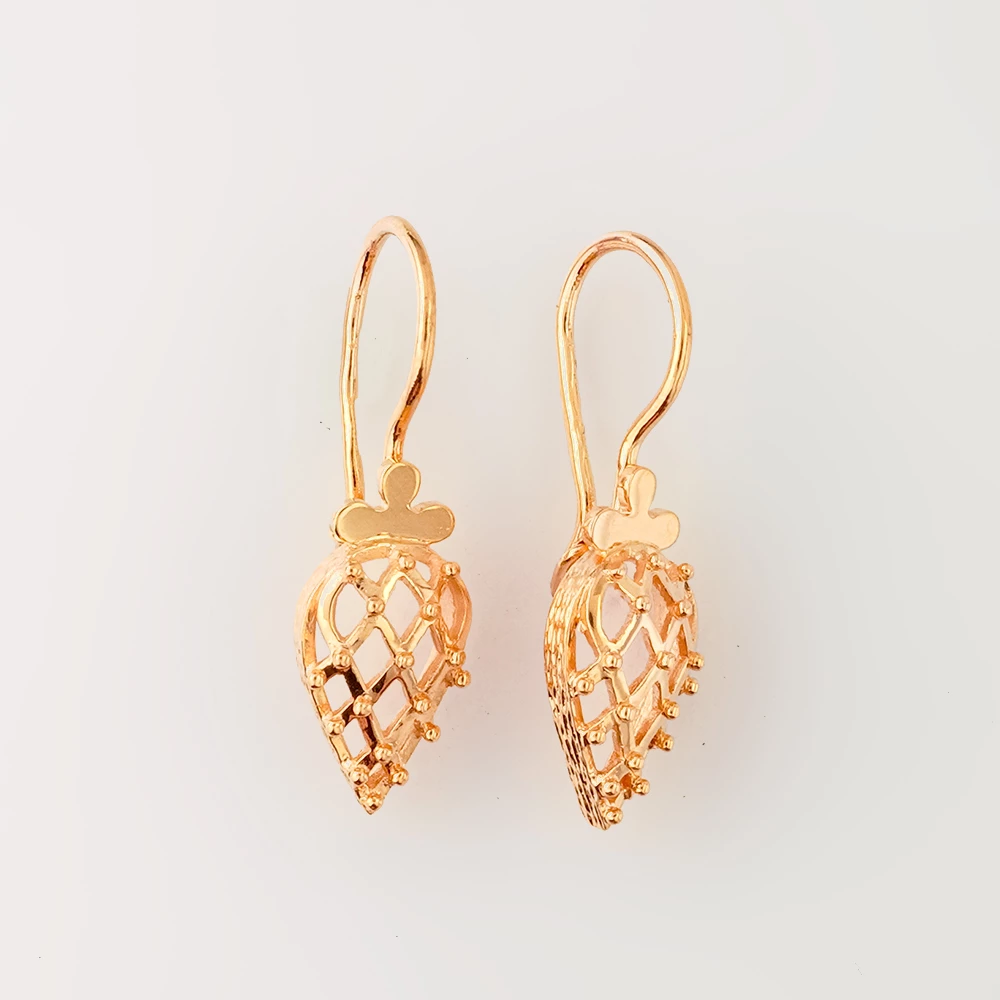 Серьги из красного золота 585 пробы