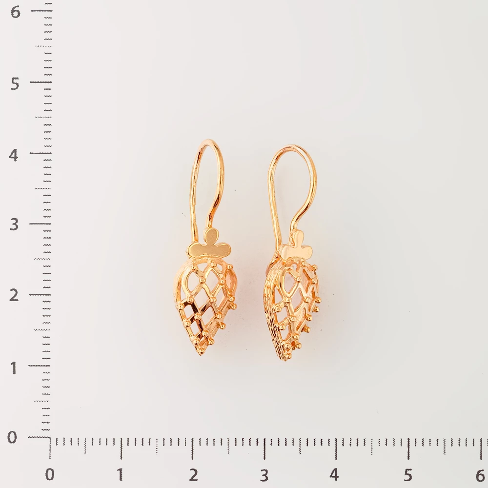 Серьги из красного золота 585 пробы