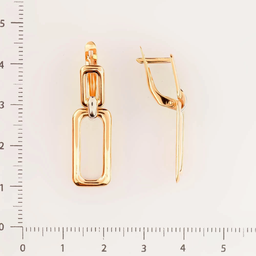 Серьги из красного золота 585 пробы