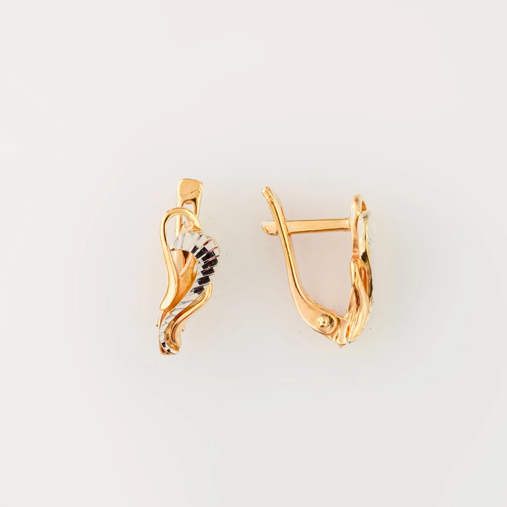Серьги из красного золота 585 пробы