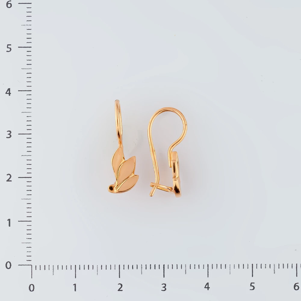 Серьги из красного золота 585 пробы