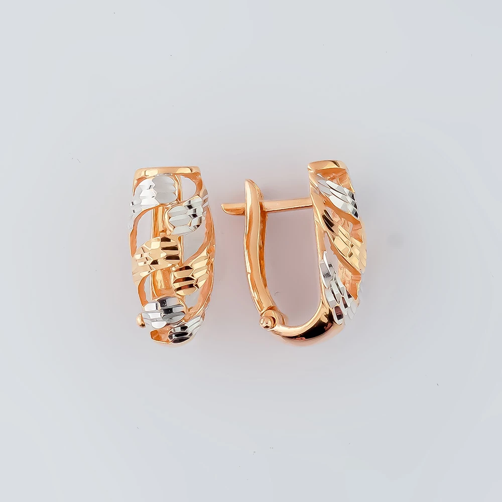 Серьги из красного золота 585 пробы
