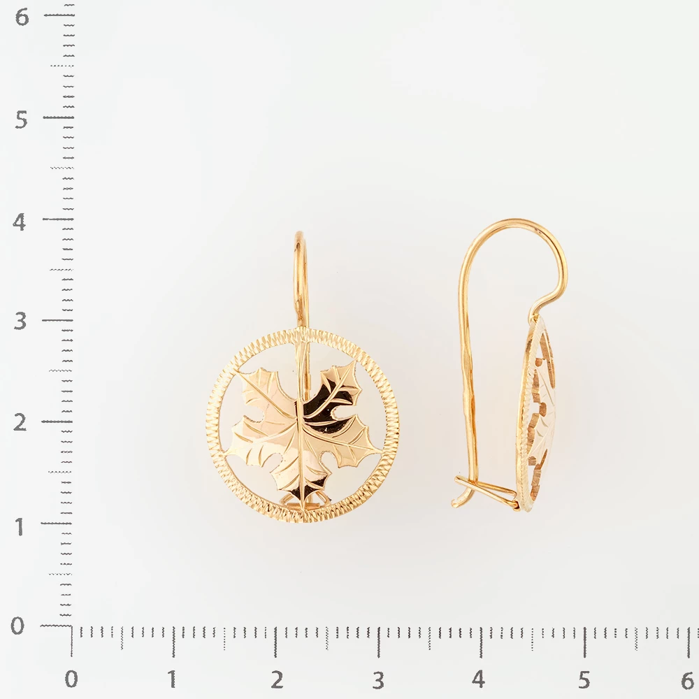 Серьги из красного золота 583 пробы
