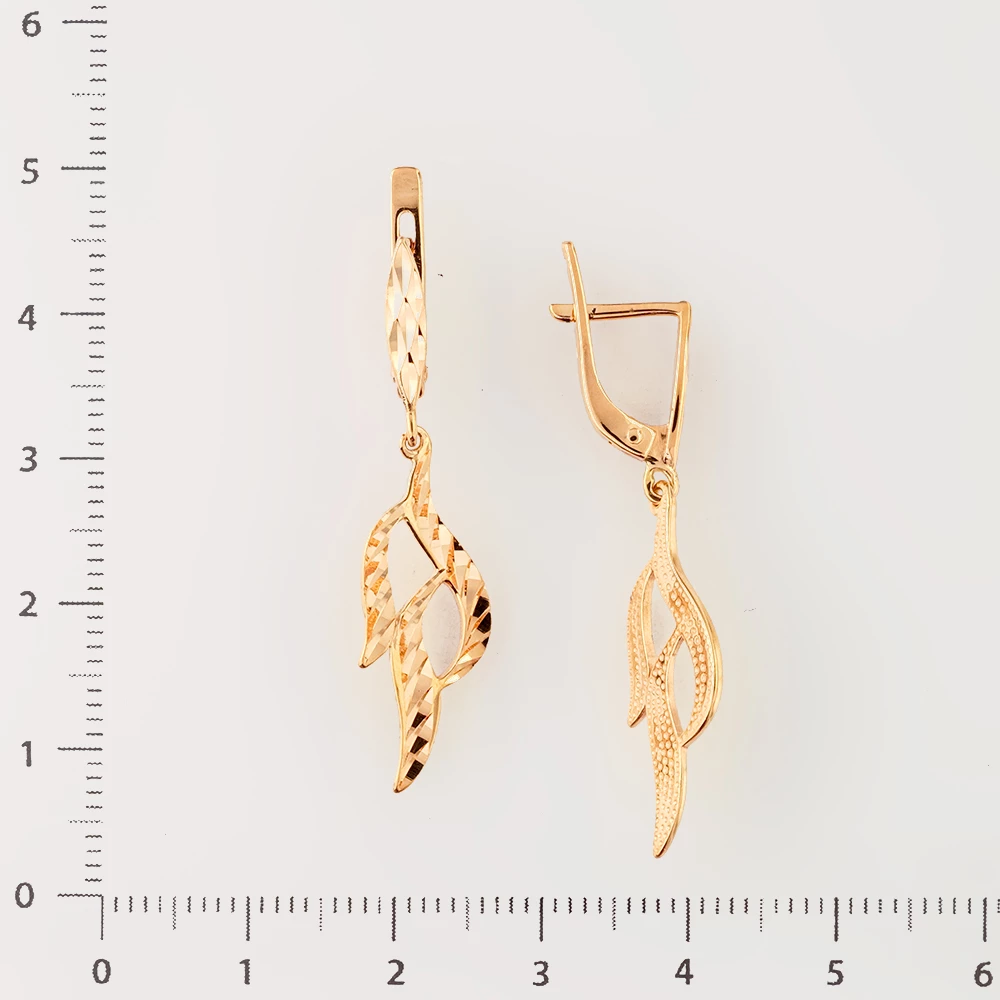 Серьги из красного золота 585 пробы