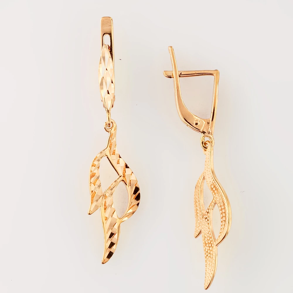 Серьги из красного золота 585 пробы