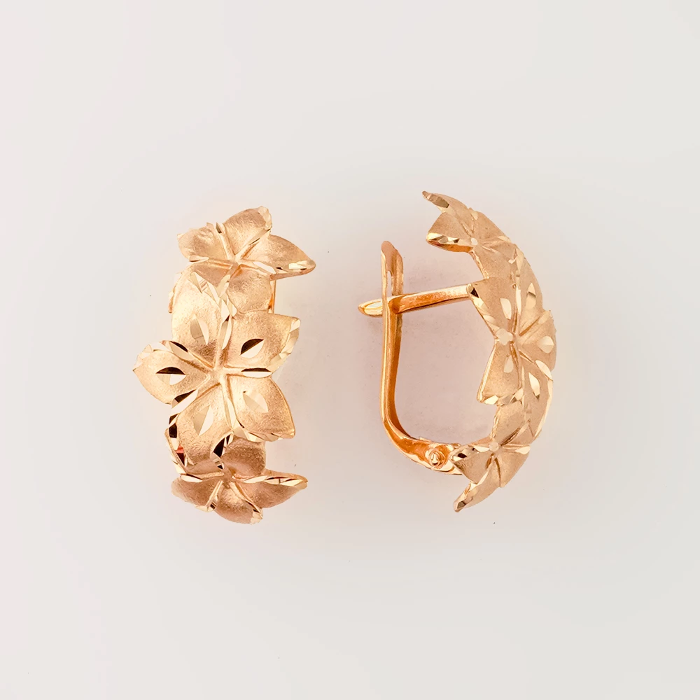 Серьги из красного золота 585 пробы