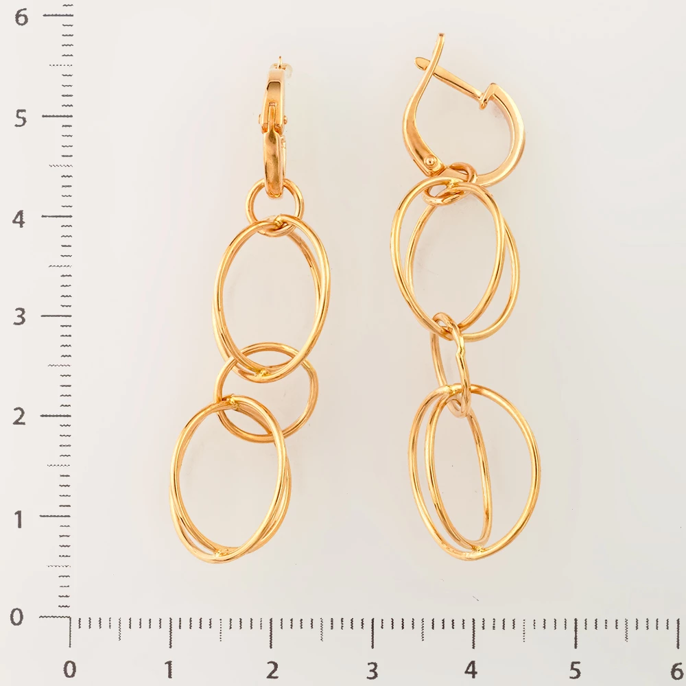 Серьги из красного золота 585 пробы