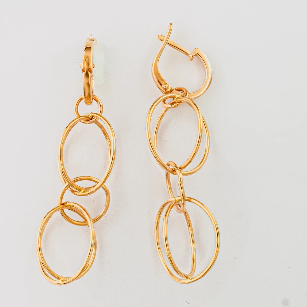 Серьги из красного золота 585 пробы