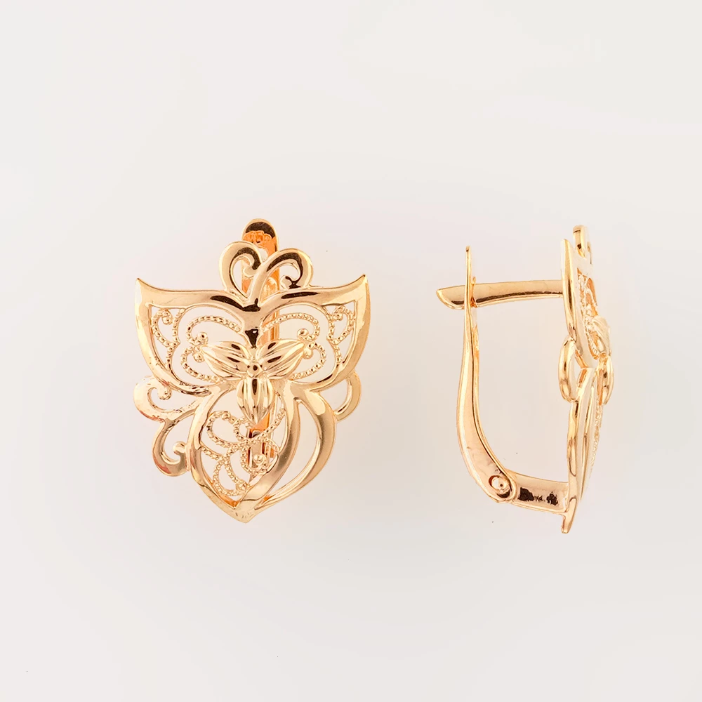 Серьги из красного золота 585 пробы
