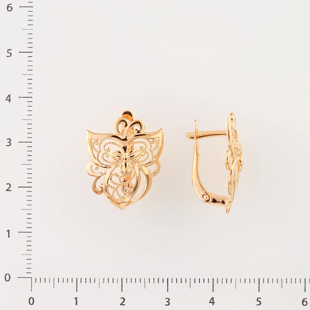 Серьги из красного золота 585 пробы