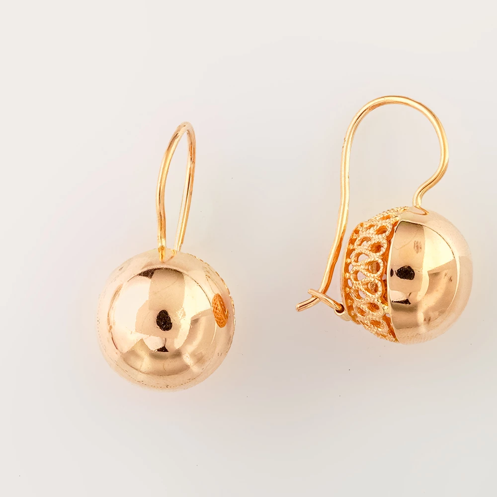 Серьги из красного золота 583 пробы