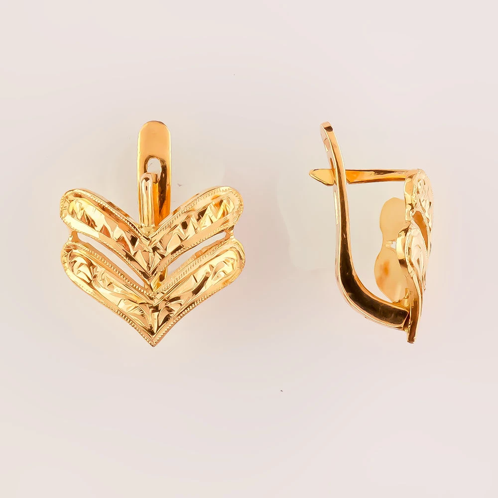 Серьги из красного золота 585 пробы