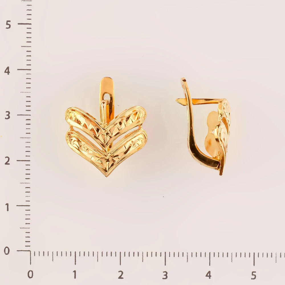 Серьги из красного золота 585 пробы