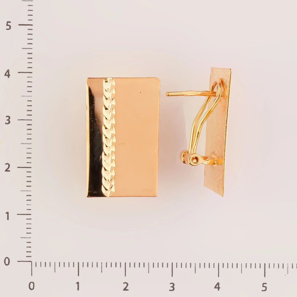 Серьги из красного золота 585 пробы