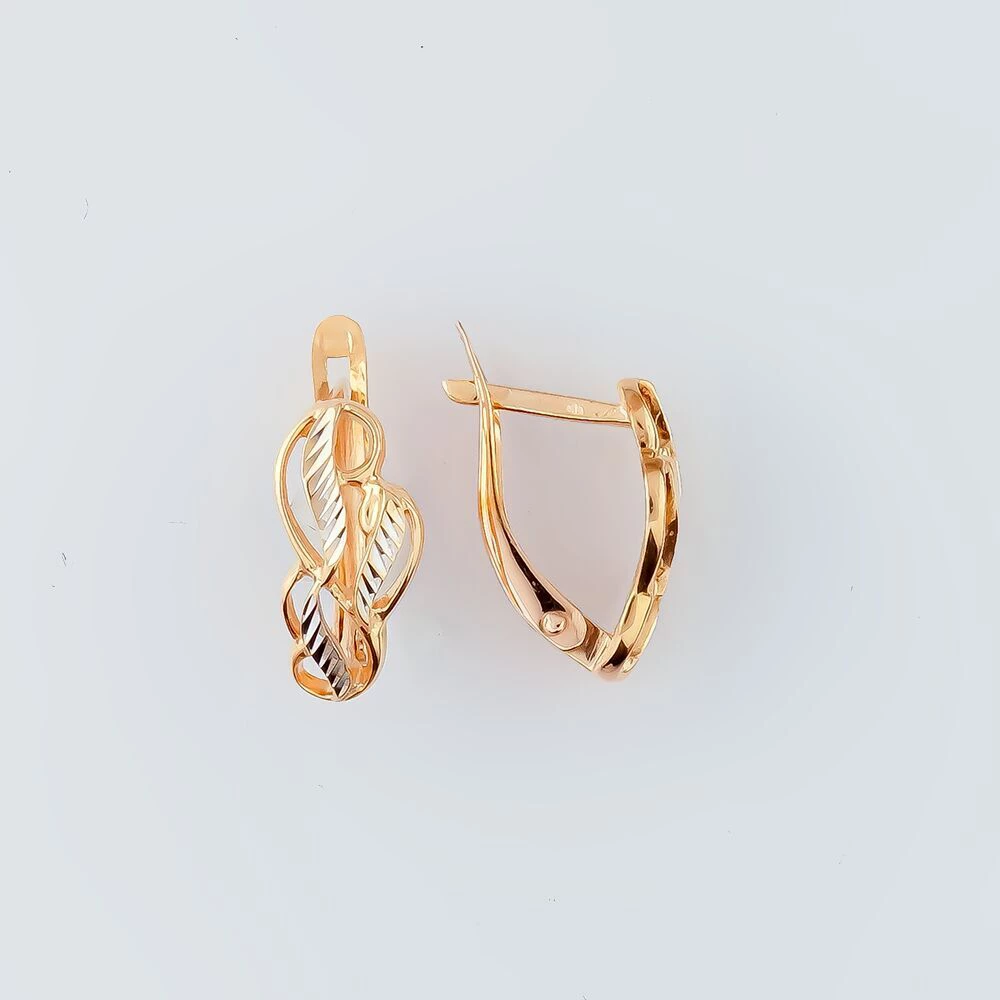 Серьги из красного золота 585 пробы