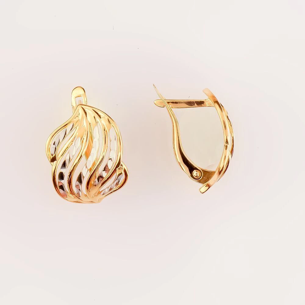 Серьги из красного золота 585 пробы