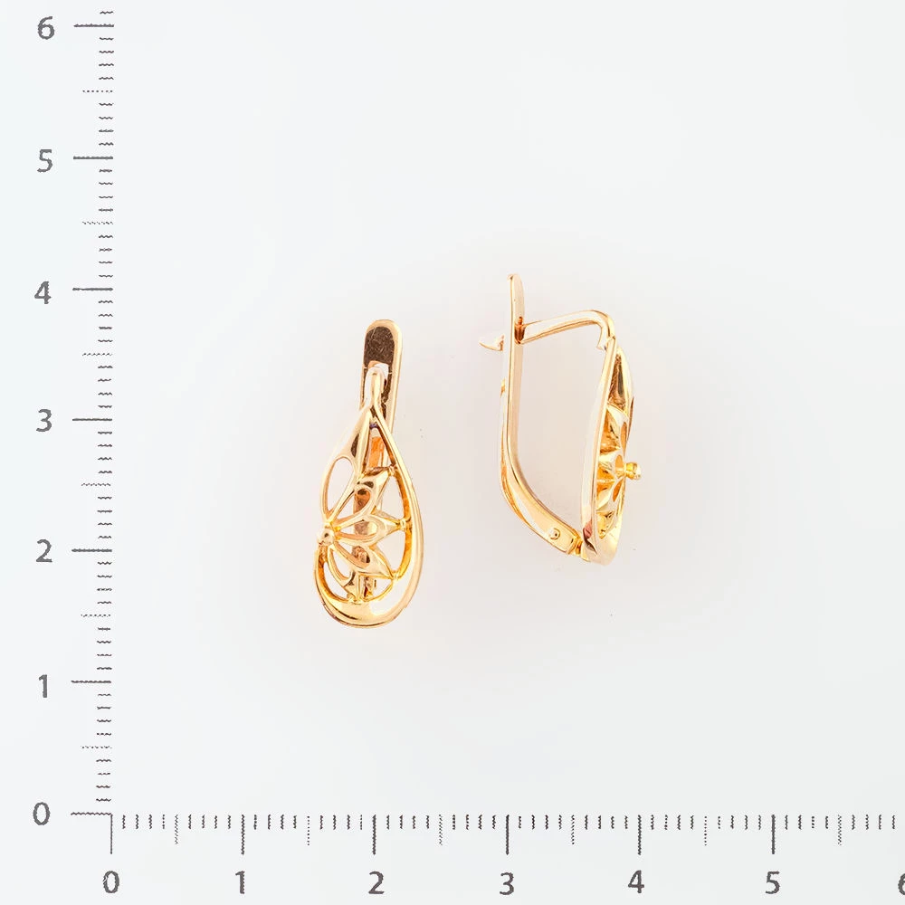 Серьги из красного золота 583 пробы