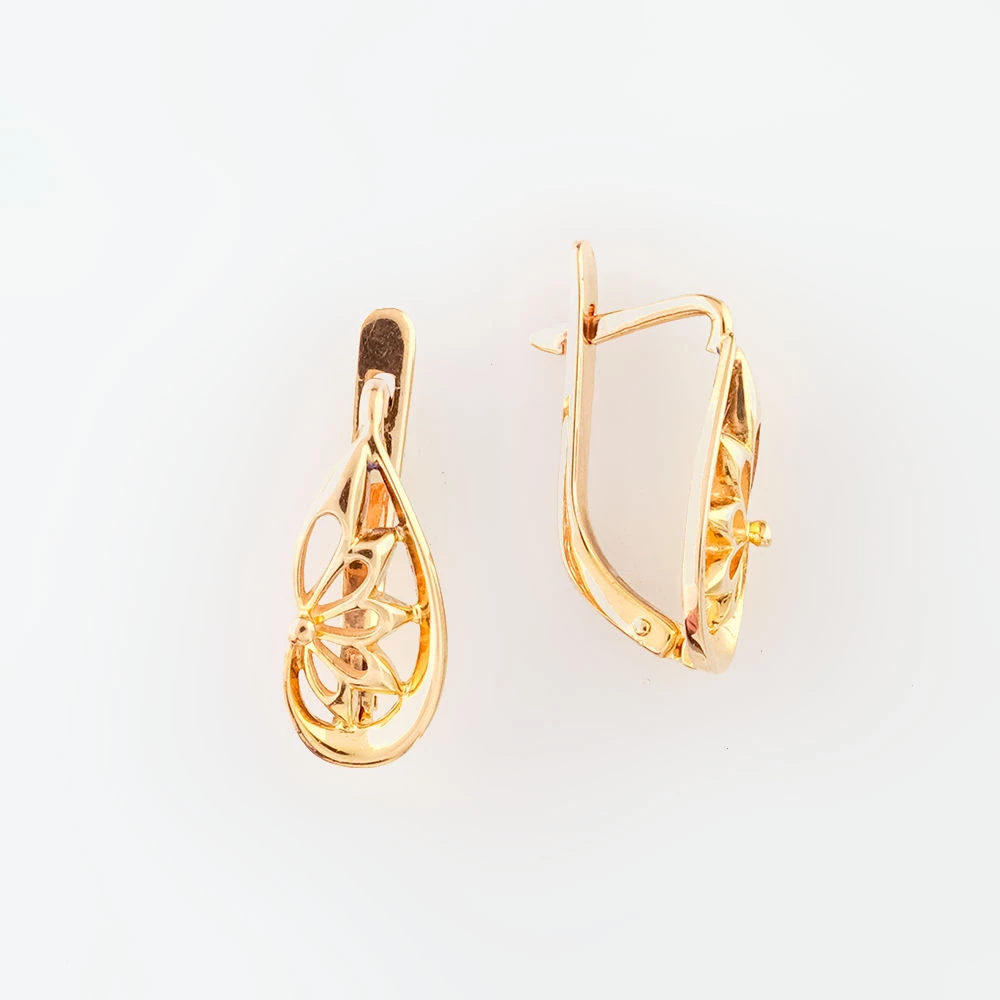 Серьги из красного золота 583 пробы