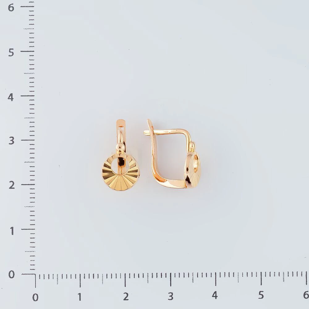 Серьги из красного золота 585 пробы