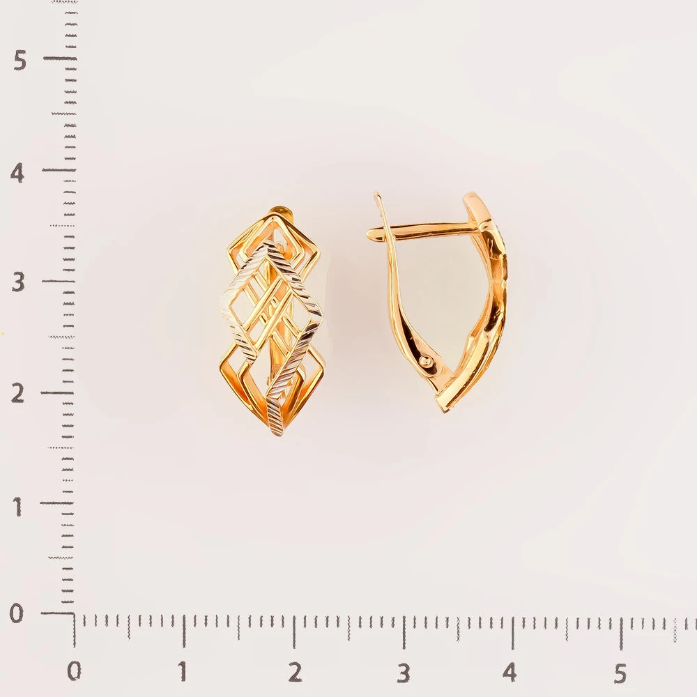 Серьги из красного золота 585 пробы