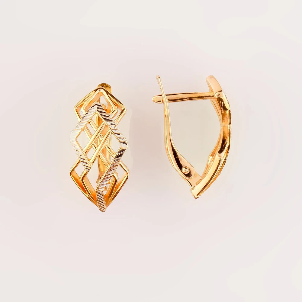Серьги из красного золота 585 пробы