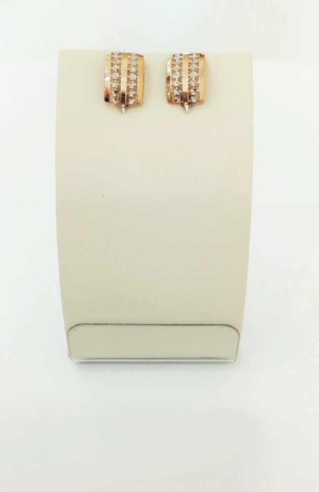 Серьги из красного золота 585 пробы