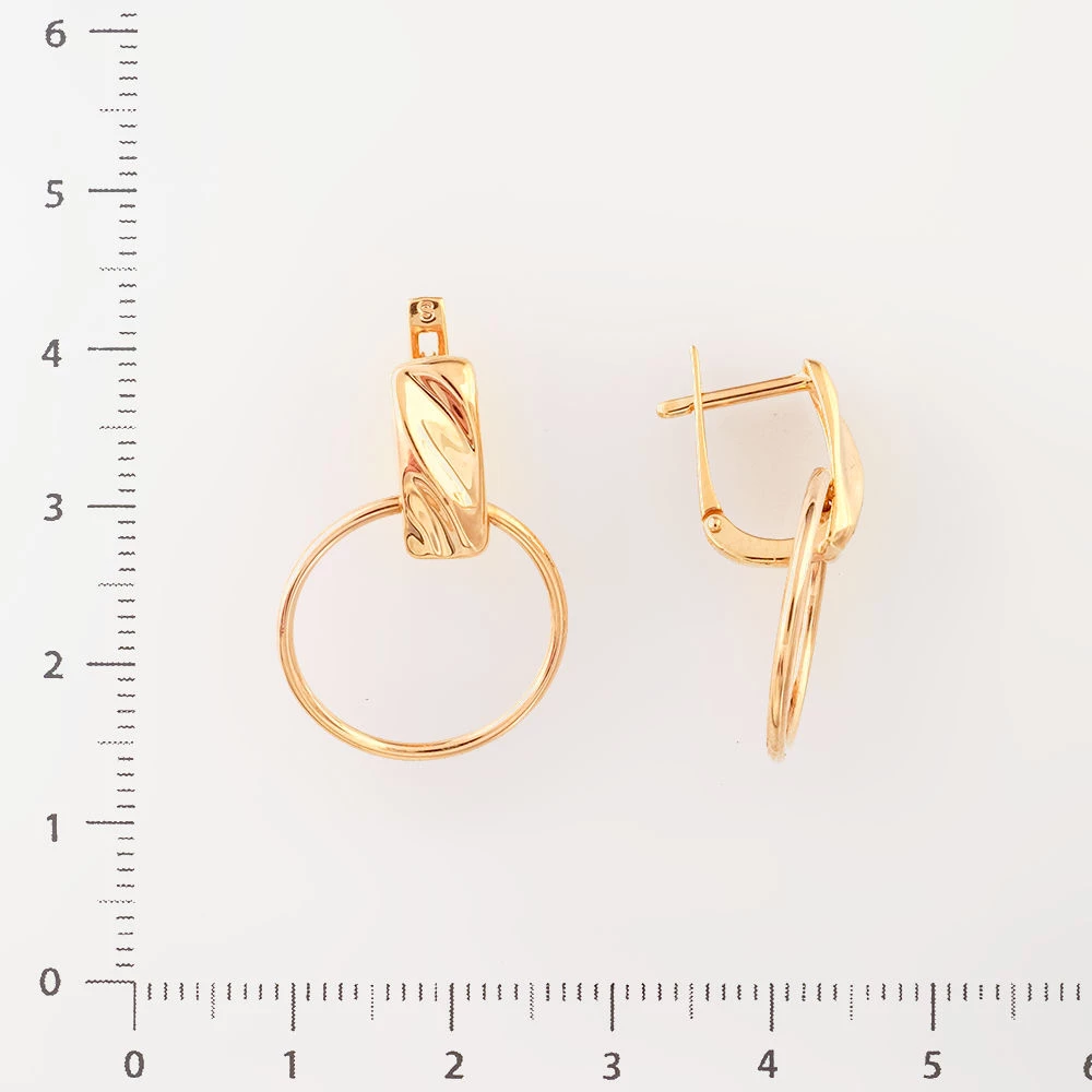 Серьги из красного золота 585 пробы