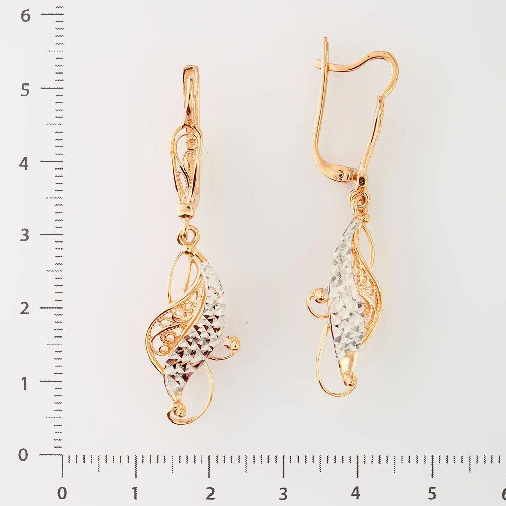 Серьги из красного золота 585 пробы