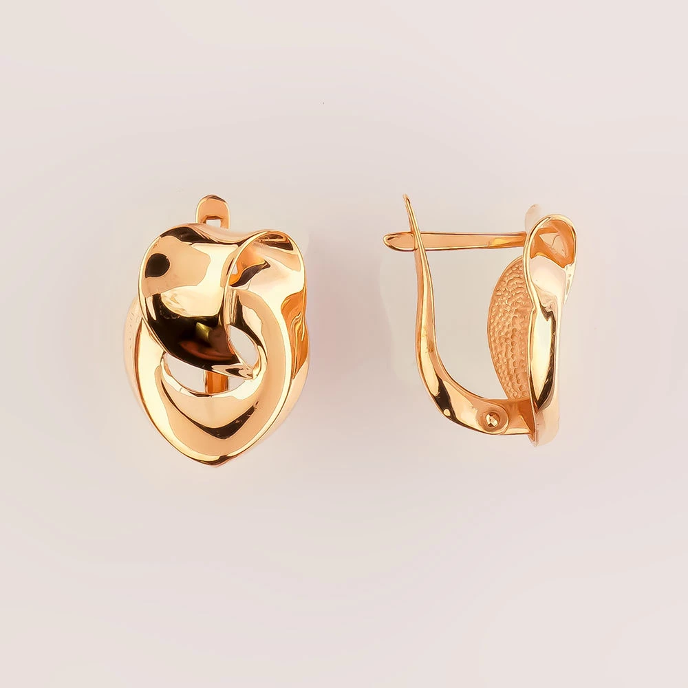 Серьги из красного золота 375 пробы