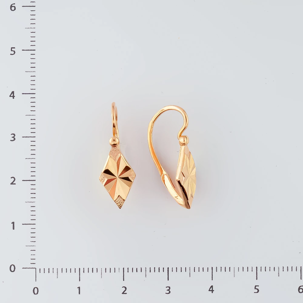 Серьги из красного золота 583 пробы