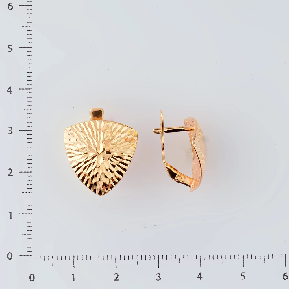 Серьги из красного золота 585 пробы