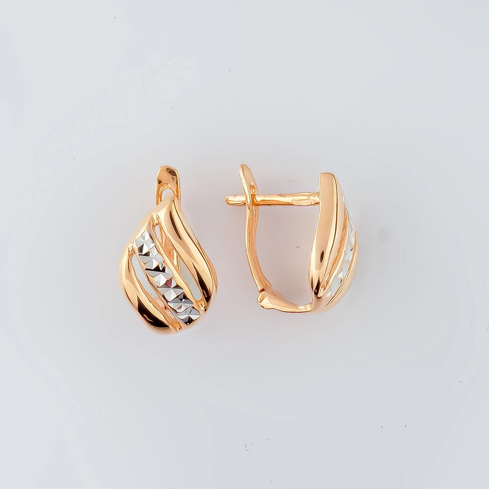 Серьги из красного золота 585 пробы