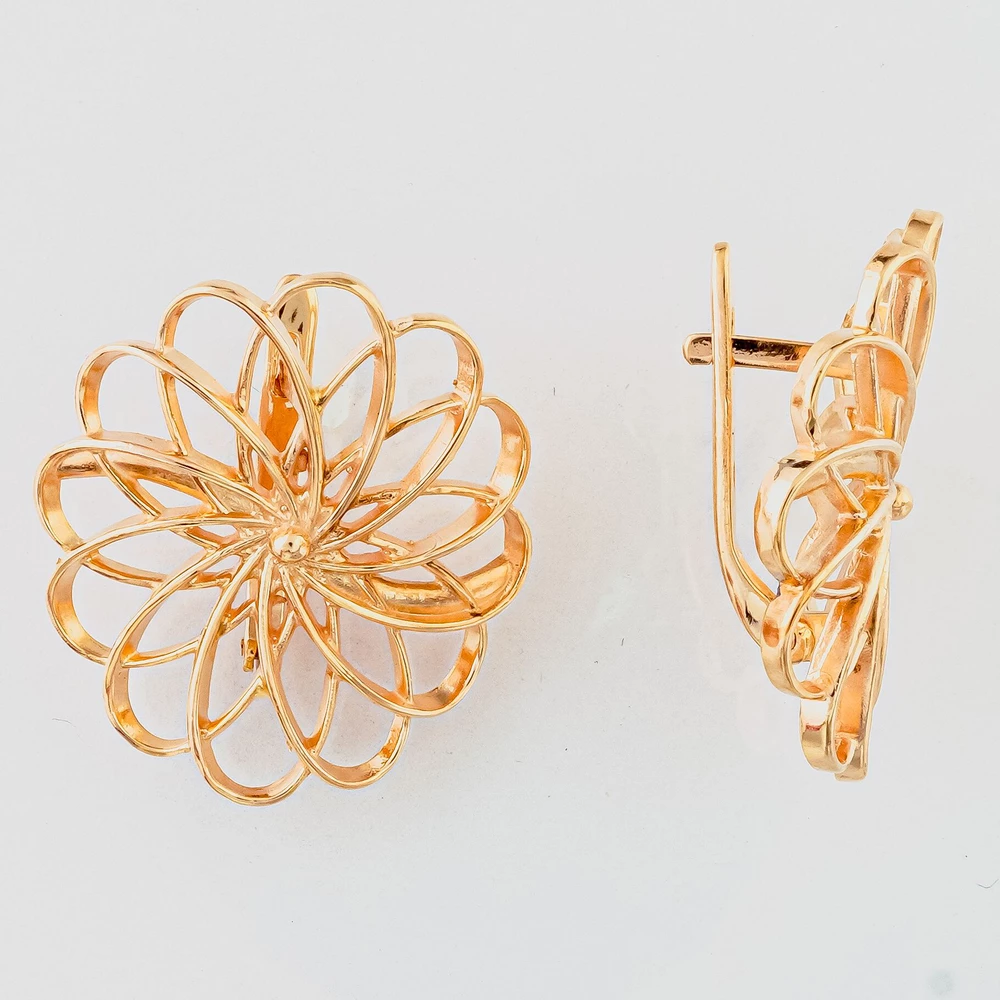 Серьги из красного золота 585 пробы