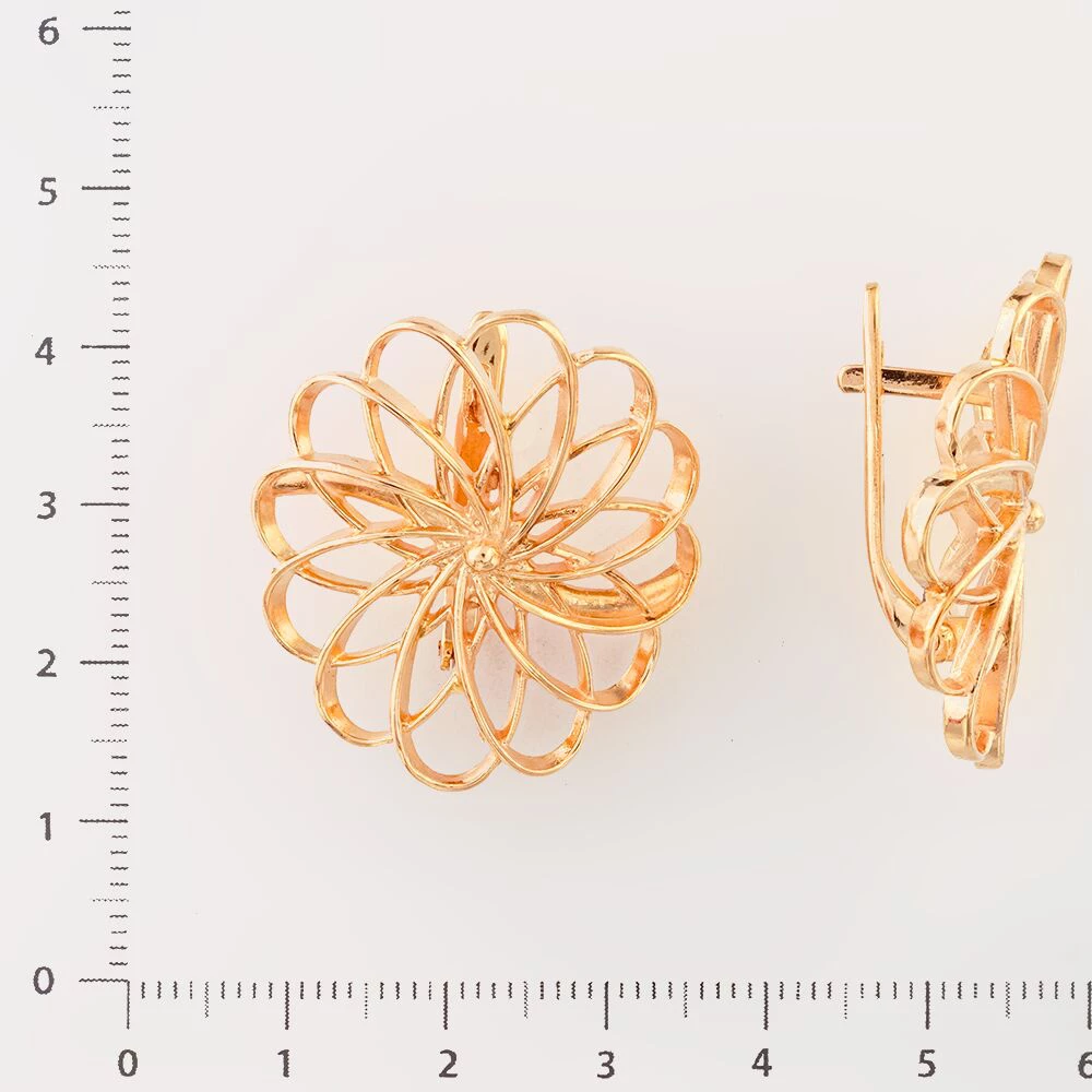 Серьги из красного золота 585 пробы