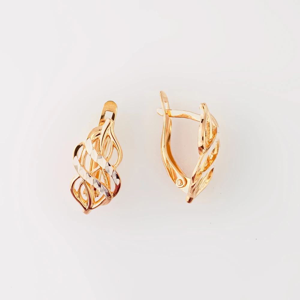 Серьги из красного золота 585 пробы