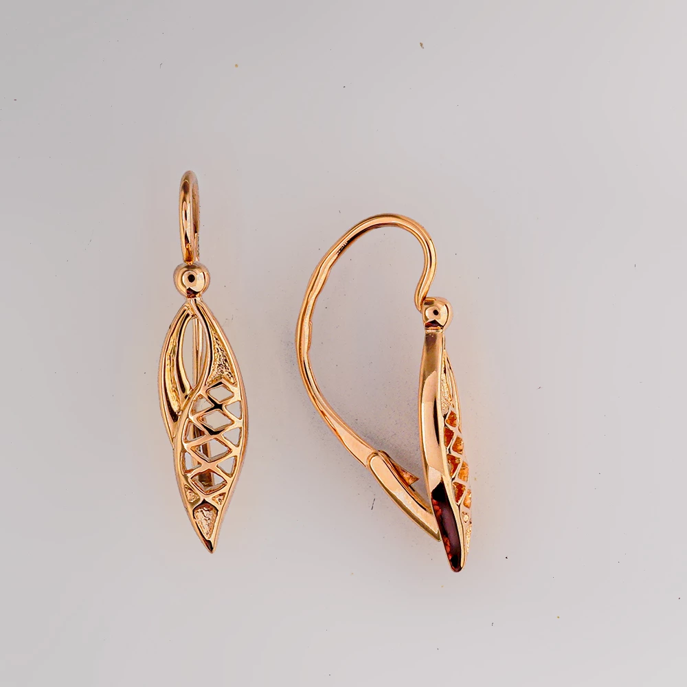 Серьги из красного золота 583 пробы