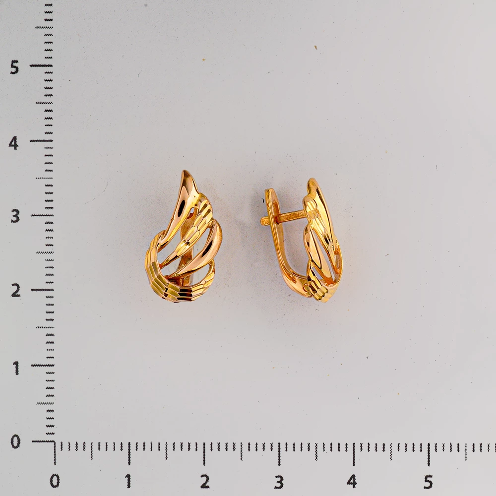 Серьги из красного золота 585 пробы