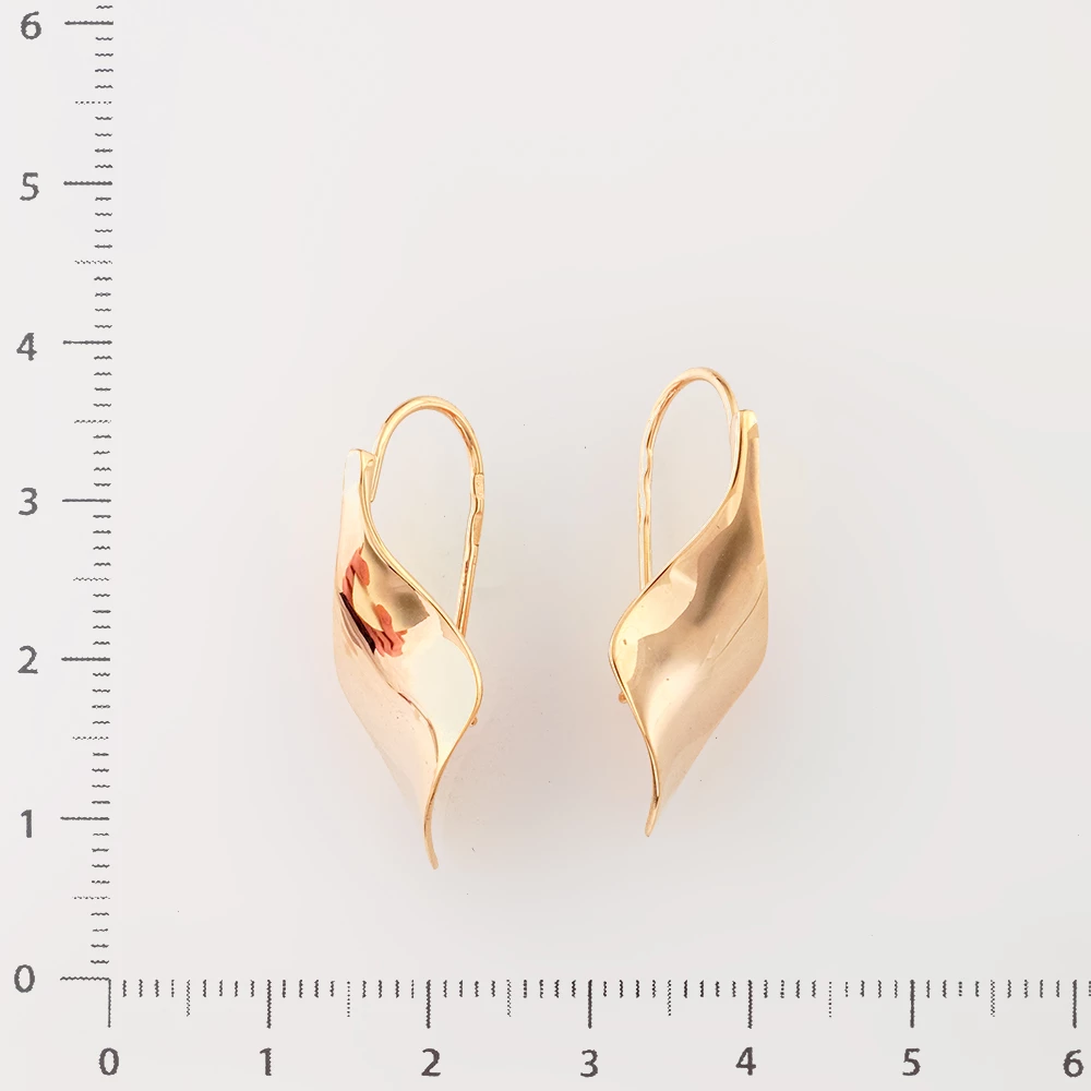 Серьги из красного золота 585 пробы