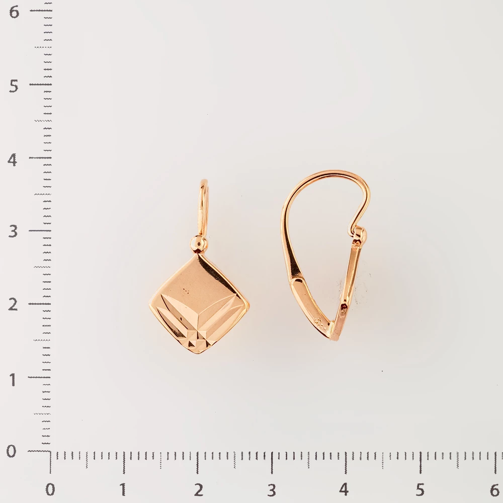 Серьги из красного золота 583 пробы