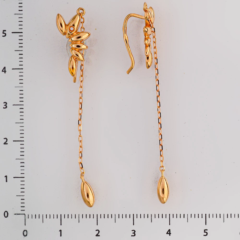 Серьги из красного золота 585 пробы