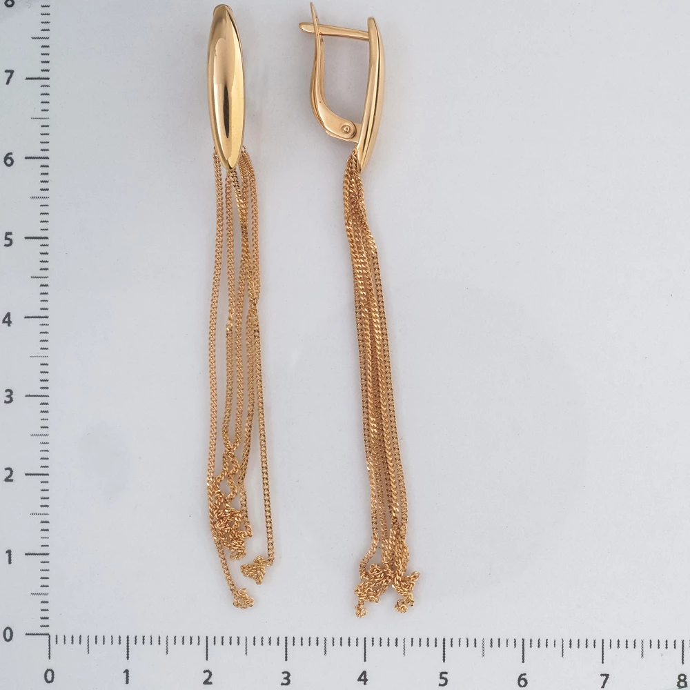 Серьги из красного золота 585 пробы