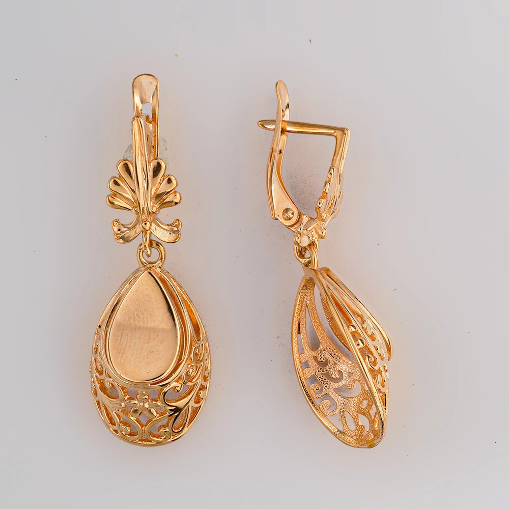 Серьги из красного золота 585 пробы