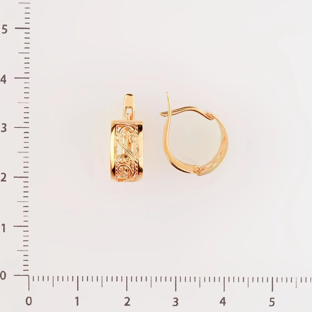 Серьги из красного золота 585 пробы
