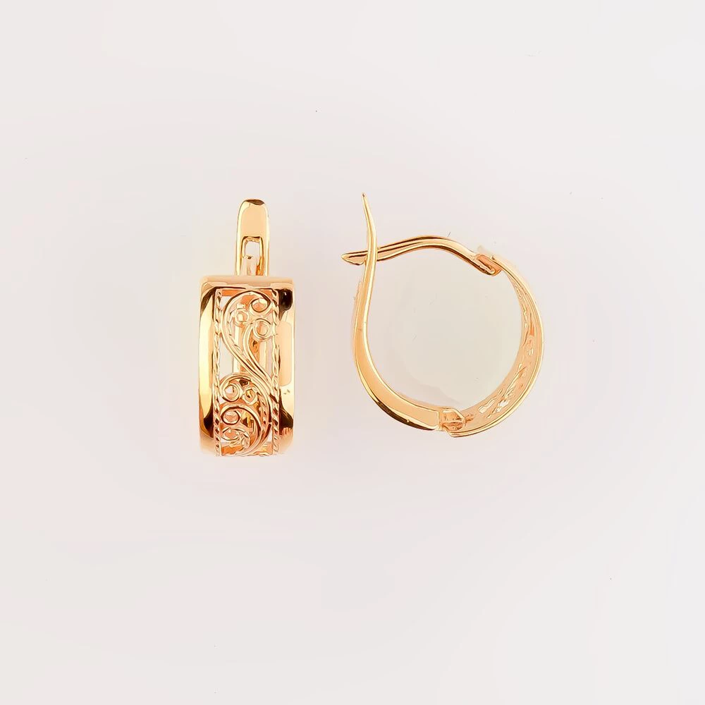 Серьги из красного золота 585 пробы