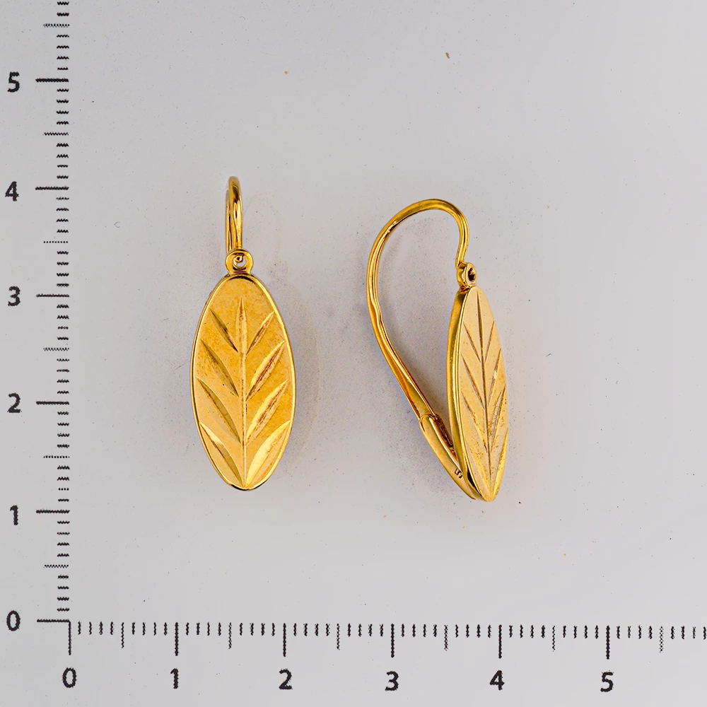 Серьги из желтого золота 750 пробы