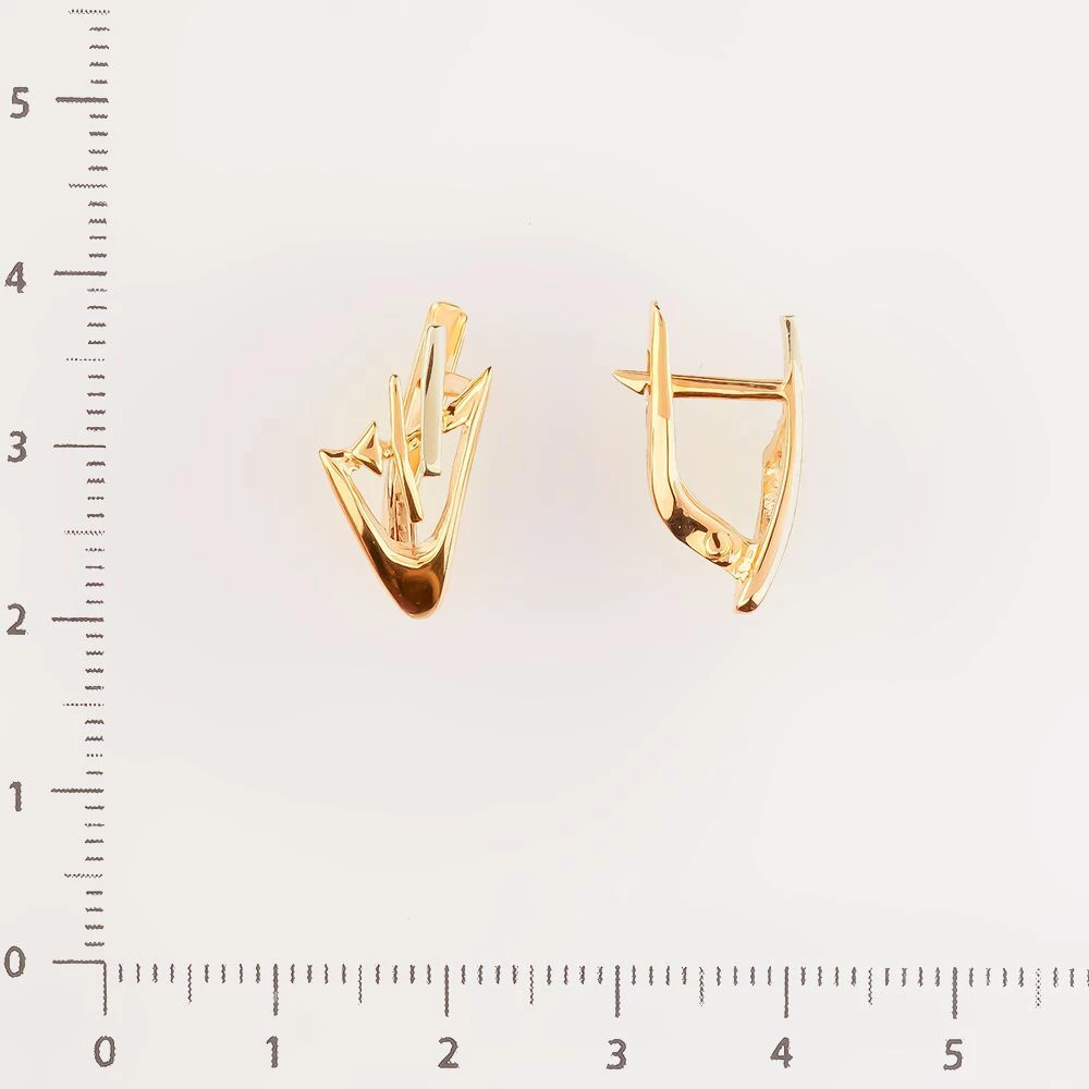 Серьги из красного золота 585 пробы