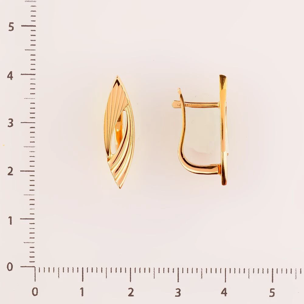 Серьги из красного золота 585 пробы