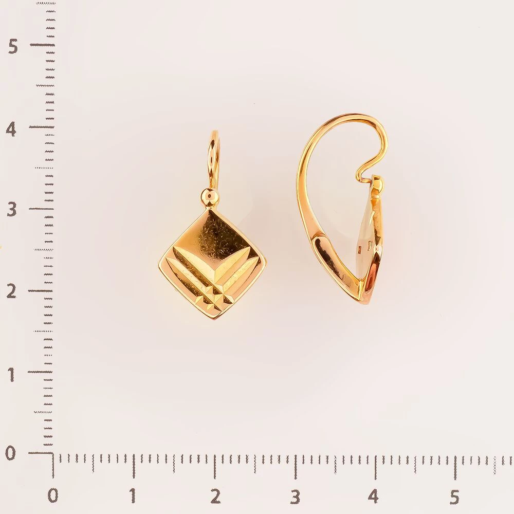 Серьги из красного золота 583 пробы