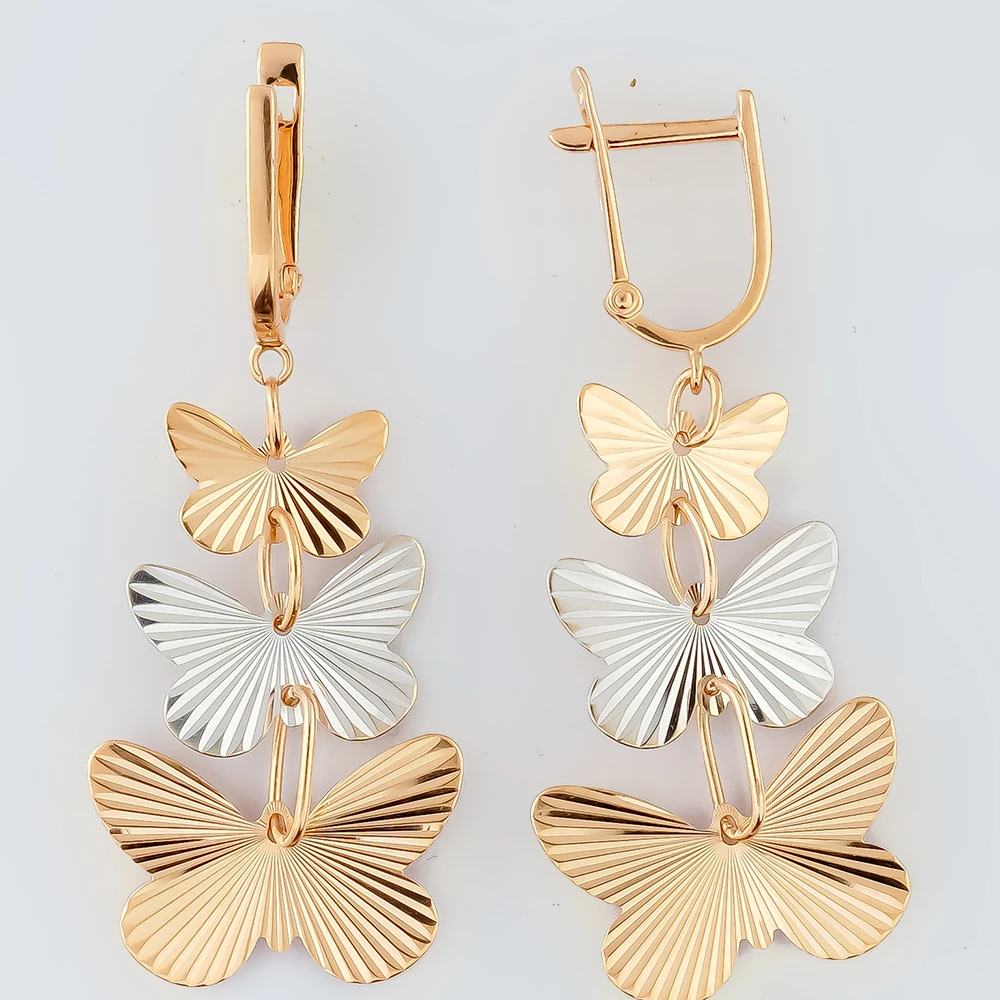 Серьги из красного золота 585 пробы