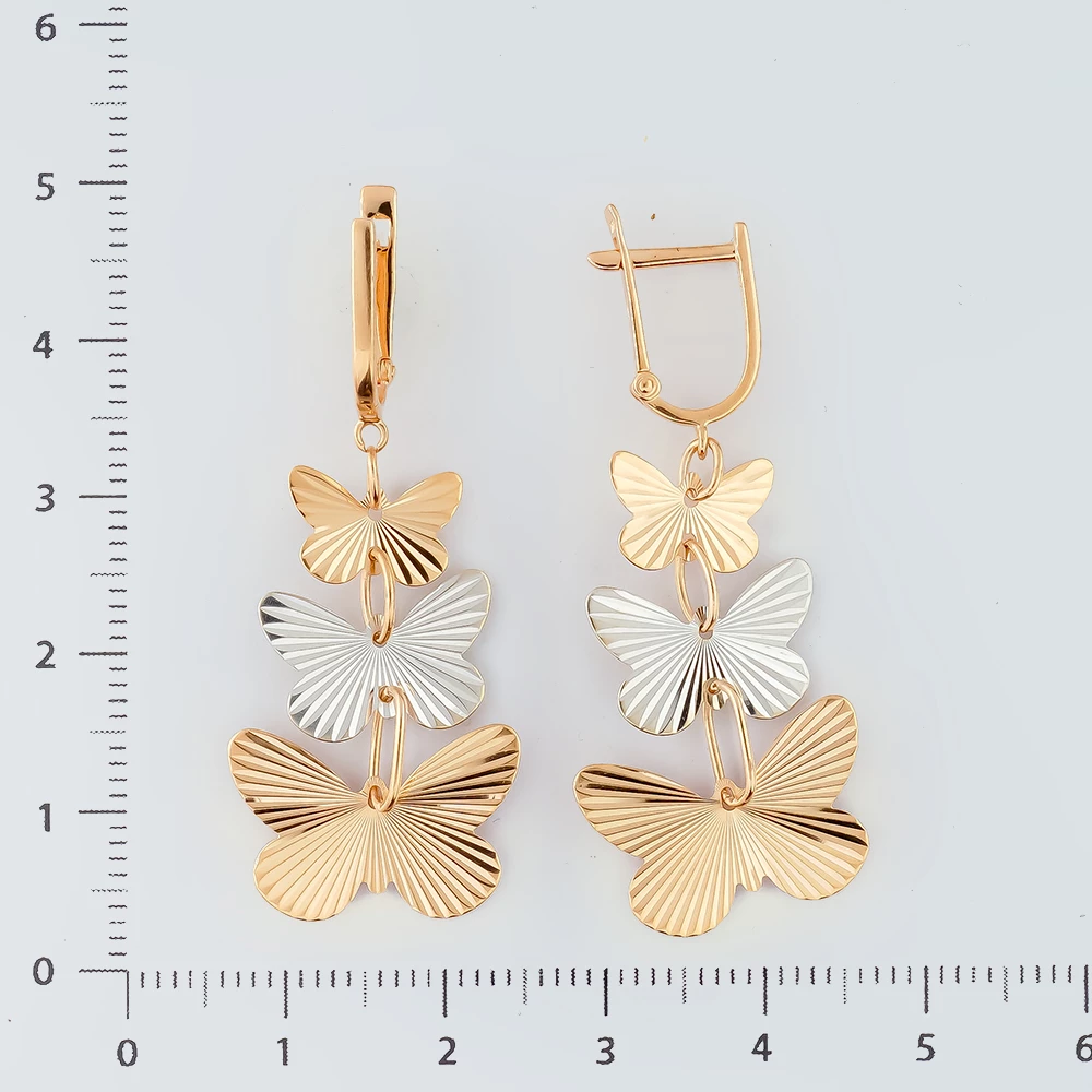 Серьги из красного золота 585 пробы